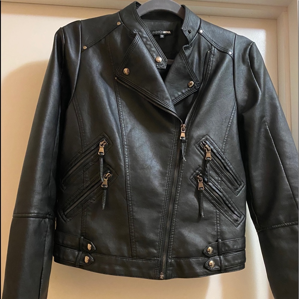 Fashion Nova Leather Jacket Gem